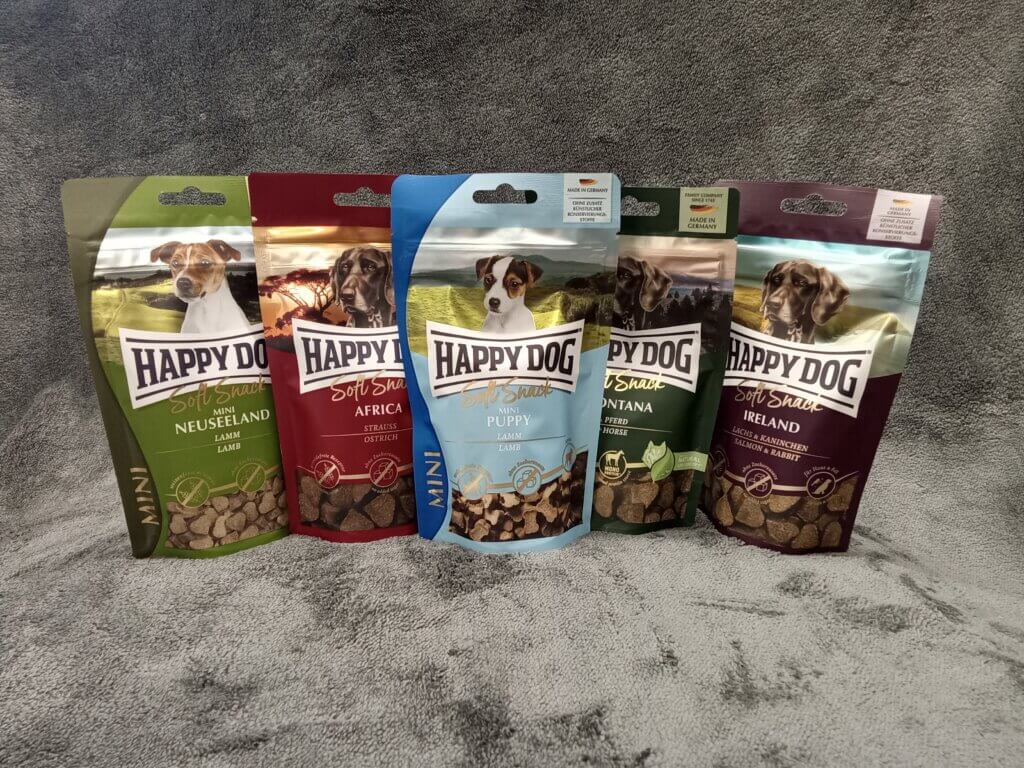 Happy Dog Soft Snack in vielen verschiedenen Geschmäckern